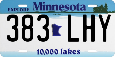 MN license plate 383LHY