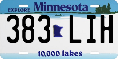 MN license plate 383LIH