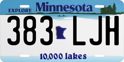MN license plate 383LJH