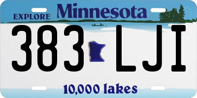 MN license plate 383LJI