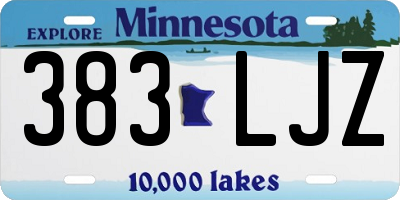 MN license plate 383LJZ