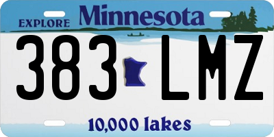 MN license plate 383LMZ