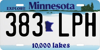 MN license plate 383LPH