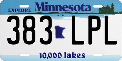 MN license plate 383LPL