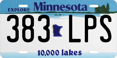 MN license plate 383LPS