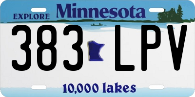 MN license plate 383LPV