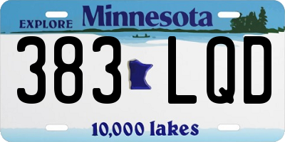MN license plate 383LQD