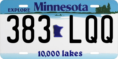 MN license plate 383LQQ
