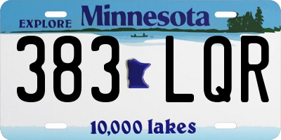 MN license plate 383LQR