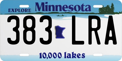 MN license plate 383LRA