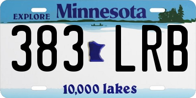 MN license plate 383LRB