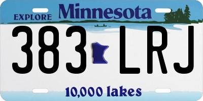 MN license plate 383LRJ