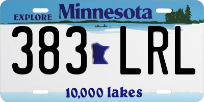 MN license plate 383LRL