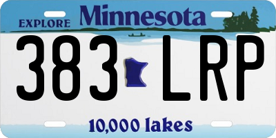 MN license plate 383LRP