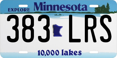 MN license plate 383LRS