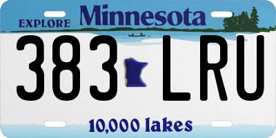 MN license plate 383LRU