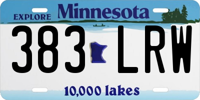 MN license plate 383LRW