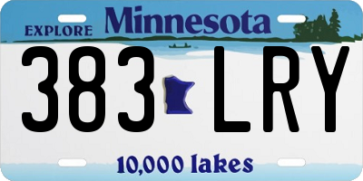 MN license plate 383LRY