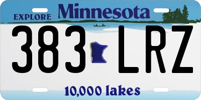 MN license plate 383LRZ