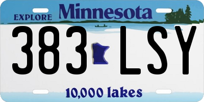 MN license plate 383LSY