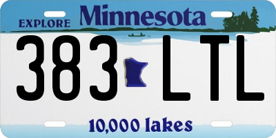 MN license plate 383LTL