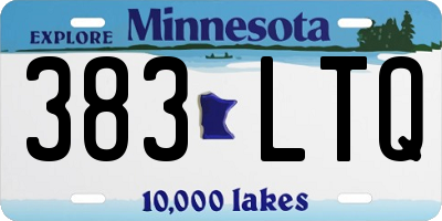 MN license plate 383LTQ