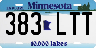 MN license plate 383LTT