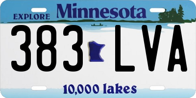 MN license plate 383LVA