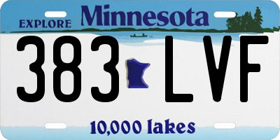 MN license plate 383LVF
