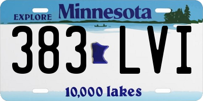 MN license plate 383LVI