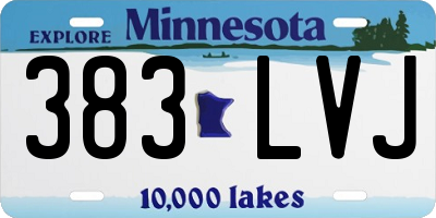 MN license plate 383LVJ