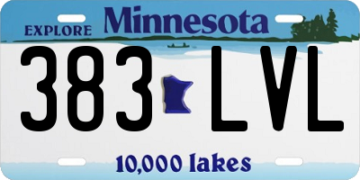 MN license plate 383LVL