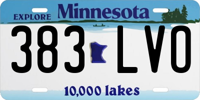 MN license plate 383LVO