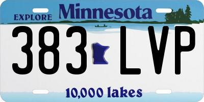 MN license plate 383LVP