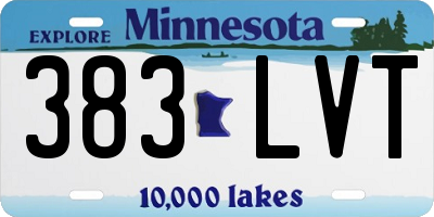 MN license plate 383LVT