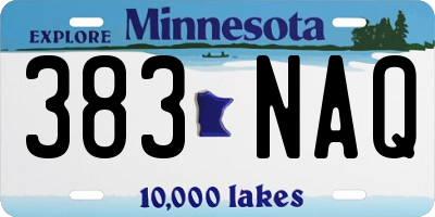 MN license plate 383NAQ