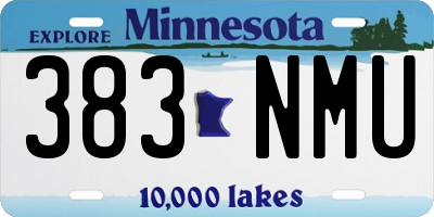 MN license plate 383NMU