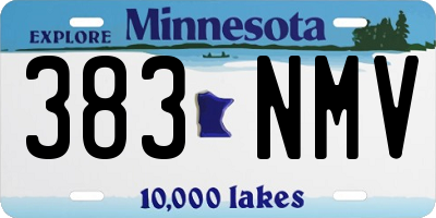 MN license plate 383NMV