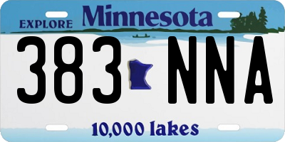 MN license plate 383NNA