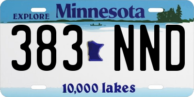 MN license plate 383NND