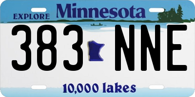 MN license plate 383NNE