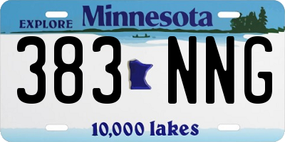 MN license plate 383NNG