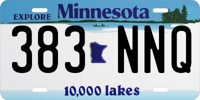 MN license plate 383NNQ