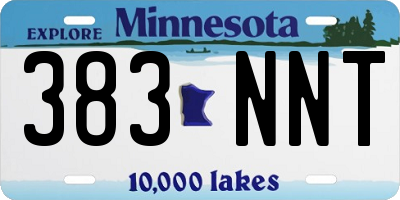 MN license plate 383NNT
