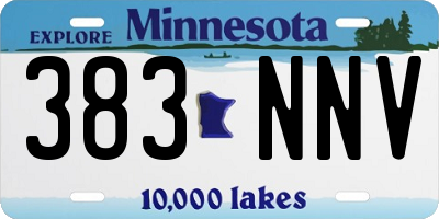 MN license plate 383NNV