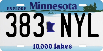 MN license plate 383NYL