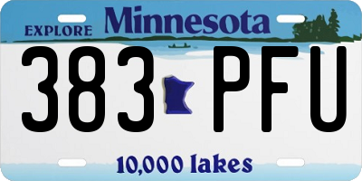 MN license plate 383PFU