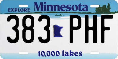 MN license plate 383PHF