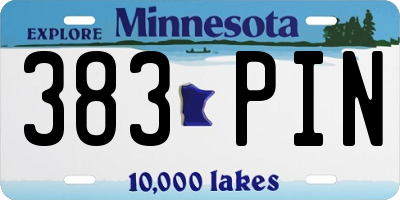 MN license plate 383PIN