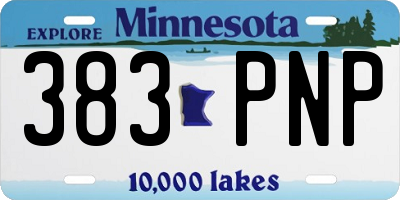 MN license plate 383PNP